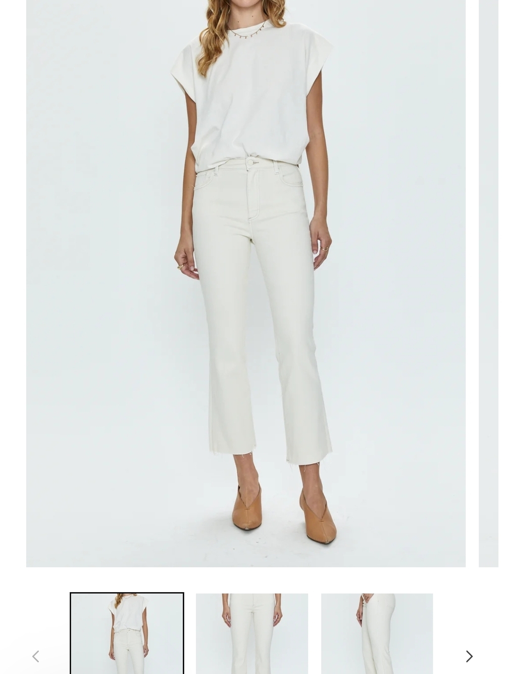 Pistola Penny High-Rise Crop Flare Jeans--Sand Stone